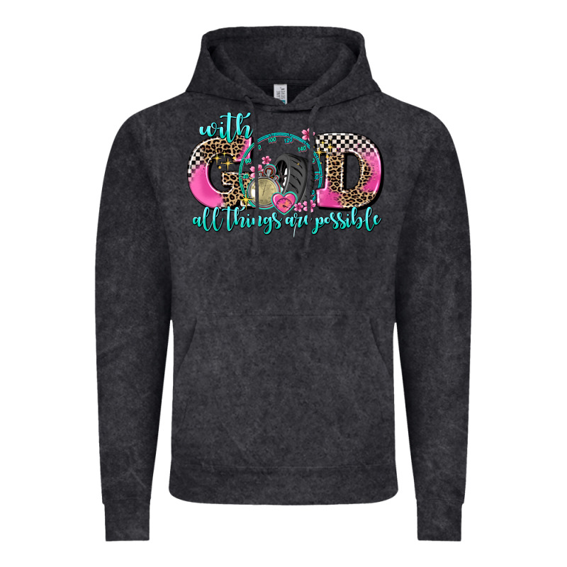 With God All Things Are Possible Race Vintage Hoodie by AdoDesignShop | Teevron