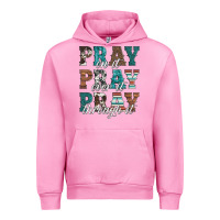 Fuchsia Pink pray on it pray over it pray through it Urban Hoodie - Artiststas