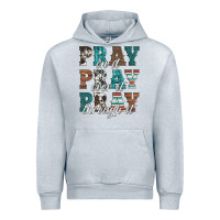 Heather Grey pray on it pray over it pray through it Urban Hoodie - Artiststas