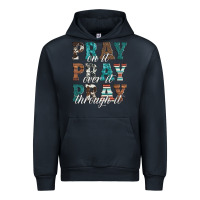 Navy pray on it pray over it pray through it Urban Hoodie - Artiststas