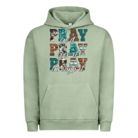 Pigment Oil Green pray on it pray over it pray through it Urban Hoodie - Artiststas