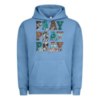 Pigment Pebble Blue pray on it pray over it pray through it Urban Hoodie - Artiststas