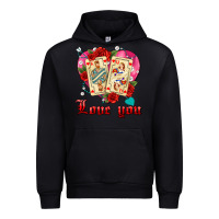 Black love you playing cards roses and pearls Urban Hoodie - AdoDesignShop
