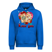Cobalt love you playing cards roses and pearls Urban Hoodie - AdoDesignShop
