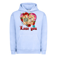 Pigment Grape Ice love you playing cards roses and pearls Urban Hoodie - AdoDesignShop
