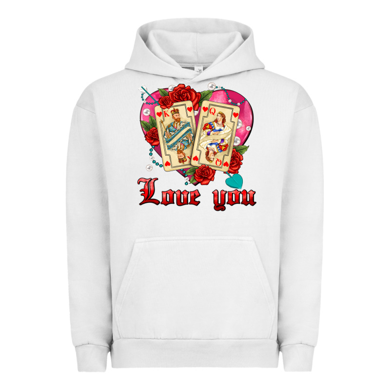 Love You Playing Cards Roses And Pearls Urban Hoodie by AdoDesignShop | Teevron