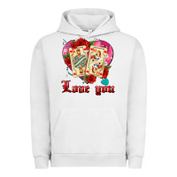 Pigment Lunar Rock love you playing cards roses and pearls Urban Hoodie - AdoDesignShop