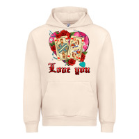 Sandshell love you playing cards roses and pearls Urban Hoodie - AdoDesignShop