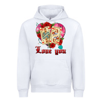 White love you playing cards roses and pearls Urban Hoodie - AdoDesignShop