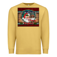 Antique Gold merry christmas santa and farm Premium Sweatshirt - RanaPortraitStore