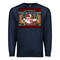Navy merry christmas santa and farm Premium Sweatshirt - RanaPortraitStore