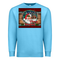 Ocean Blue merry christmas santa and farm Premium Sweatshirt - RanaPortraitStore