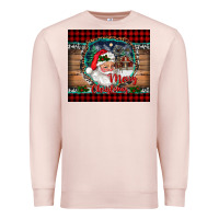 Pale Pink merry christmas santa and farm Premium Sweatshirt - RanaPortraitStore