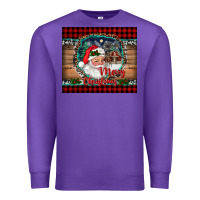 Purple merry christmas santa and farm Premium Sweatshirt - RanaPortraitStore