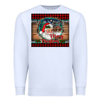 White merry christmas santa and farm Premium Sweatshirt - RanaPortraitStore