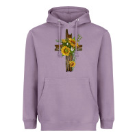 Lavender sunflower cross Heavyweight Hoodie - texasbilliewilder