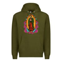 Army Green our lady of guadalupe Premium Hoodie - JahusDesignShop