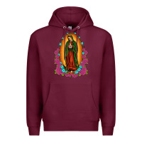 Burgundy our lady of guadalupe Premium Hoodie - JahusDesignShop