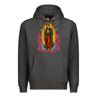 Charcoal Heather our lady of guadalupe Premium Hoodie - JahusDesignShop