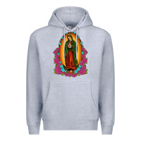 Heather Grey our lady of guadalupe Premium Hoodie - JahusDesignShop