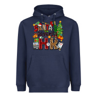 Navy santa's favorite hr Heavyweight Hoodie - Zillion Design Studio