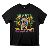 Black Summer Searchin Heavy Core Tee - CowhideDigitalArt