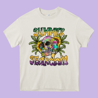 Summer Searchin Heavy Core Tee Designed By Cowhidedigitalart