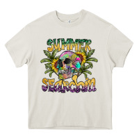 Cream Summer Searchin Heavy Core Tee - CowhideDigitalArt