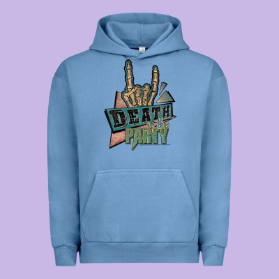 Death Of The Party White Urban Hoodie Designed By Jahusdesignshop