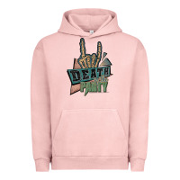 Pigment Salmon death of the party white Urban Hoodie - JahusDesignShop