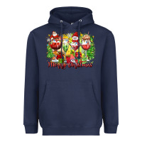Navy merry christmas wine glasses Heavyweight Hoodie - Zillion Design Studio