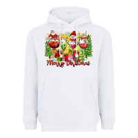 White merry christmas wine glasses Heavyweight Hoodie - Zillion Design Studio