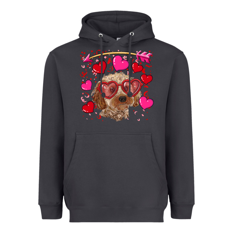 Valentine's Day Cockapoo Heavyweight Hoodie by RanaPortraitStore | Teevron