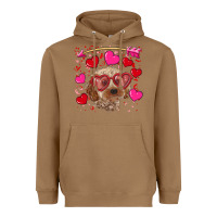 Toasted Coconut Valentine's day cockapoo Heavyweight Hoodie - RanaPortraitStore
