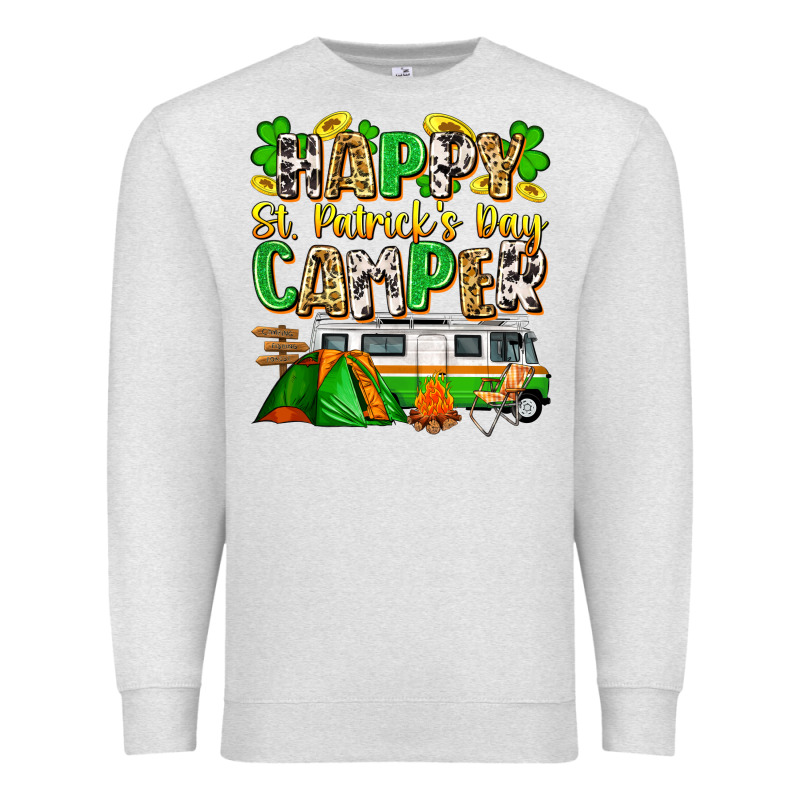 Happy St. Patrick's Day Camper Premium Sweatshirt by Zillion Design Studio | Teevron