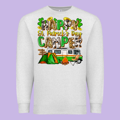 Happy St. Patrick's Day Camper Premium Sweatshirt Designed By Zillion Design Studio