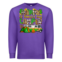Purple happy st. patrick's day camper Premium Sweatshirt - Zillion Design Studio