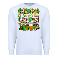 White happy st. patrick's day camper Premium Sweatshirt - Zillion Design Studio