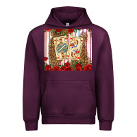 Mauve Wine valentines day playing cards Urban Hoodie - AdoDesignShop