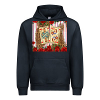 Navy valentines day playing cards Urban Hoodie - AdoDesignShop