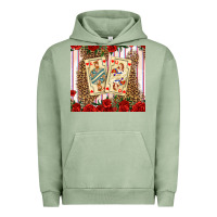 Pigment Oil Green valentines day playing cards Urban Hoodie - AdoDesignShop