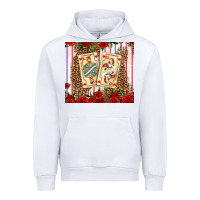 White valentines day playing cards Urban Hoodie - AdoDesignShop