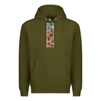 Army Green dinosaurs pen wrap Premium Hoodie - Artiststas