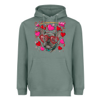 Sage Valentine's day french bulldog puppy Heavyweight Hoodie - RanaPortraitStore