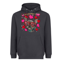 Smoke Valentine's day french bulldog puppy Heavyweight Hoodie - RanaPortraitStore