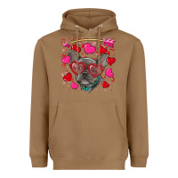 Valentine's Day French Bulldog Puppy Heavyweight Hoodie | Teevron