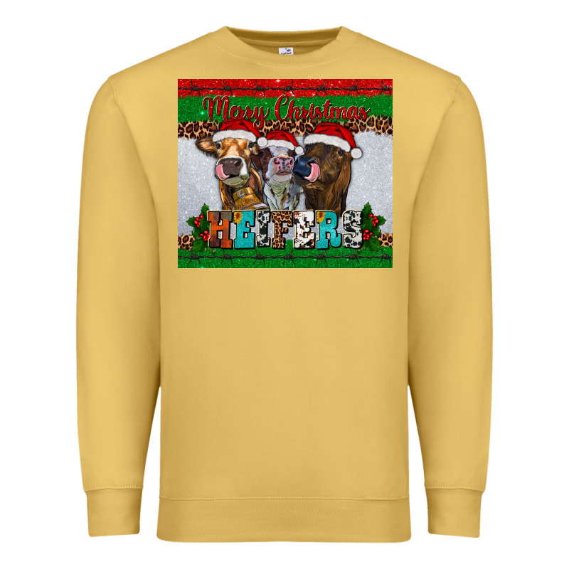 Merry Christmas Heifers Premium Sweatshirt by RanaPortraitStore | Teevron