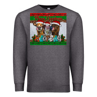 Charcoal Heather merry christmas heifers Premium Sweatshirt - RanaPortraitStore