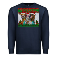 Navy merry christmas heifers Premium Sweatshirt - RanaPortraitStore