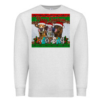 Oatmeal Heather merry christmas heifers Premium Sweatshirt - RanaPortraitStore